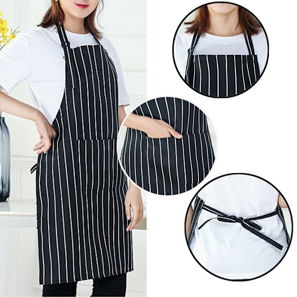 Kokkeforklæde Rent Pinafore KAFFE Striber Coffee Stripes