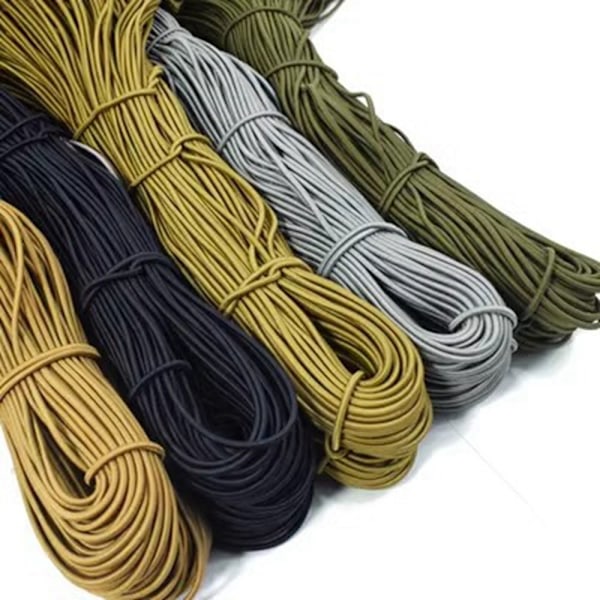 Sterkt Elastisk tau Gummistrikk ARMY GREEN 4MM - lager Army Green Army Green 4mm
