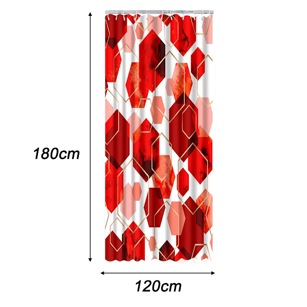 Duschdraperi för Badrum, Geometrisk Konststil Vattentätt Badrumsdraperi, Abstrakt Tyg Duschdraperi Set för Heminredning 120cm*180cm