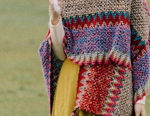 Dam Sjal Tröja Varm Cape Kofta Poncho CARDIGAN