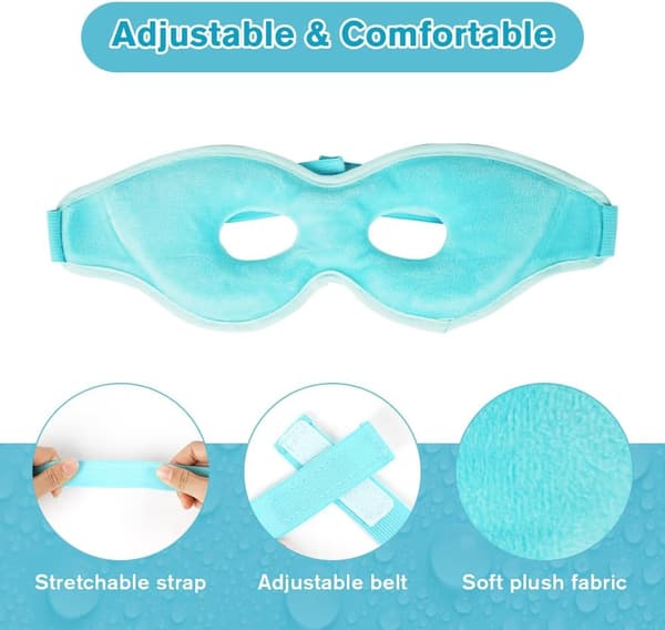 Kølende Øjenmasker, 2-pak Gelperlemasker til Migræneaflastning & Opsvulmede Øjne 2PCS