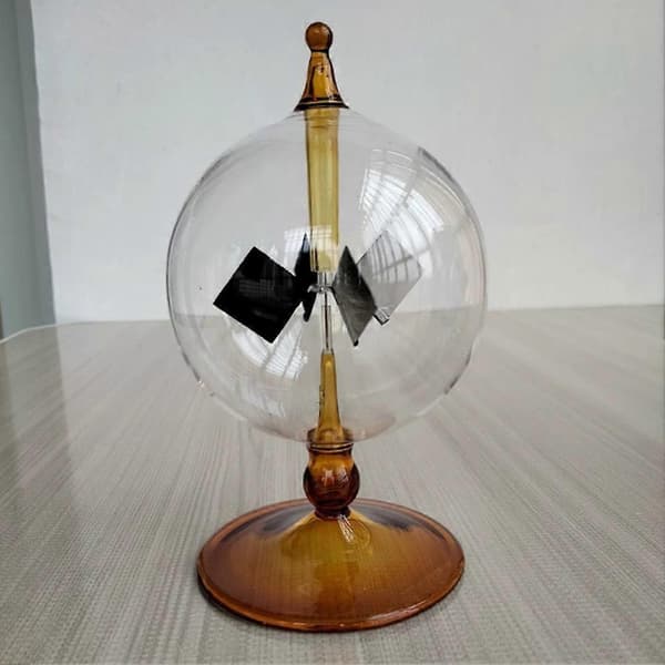 Bladroterande Glas Vädermölla Solcellsdriven Crookes Radiometer Ljusmölla/Pedagogisk Undervisning S