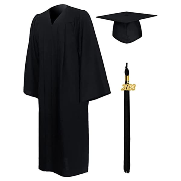 Valmistumispuku 2025 setti ja mortarboard-hattu 42