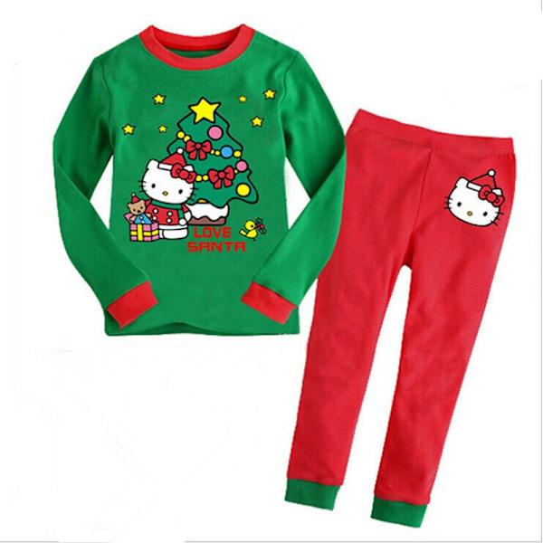 Barn Flickor Pojkar Katt Katie Pyjamas Långärmad Klädsel Bekväm Nattkläder Pyjamasset #5 #5 90cm