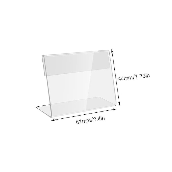 30st Mini Akryl Skyltdisplayhållare Prisdisplayhållare Liten Displaystativ L-Form Akryl Priskort Liten