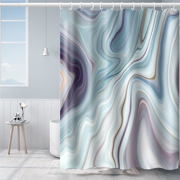 Sort badeforhæng Moderne badeforhængssæt Sort og hvid Sh (180*180cm) A36