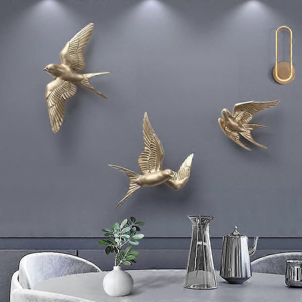 3D Mode Cool Väggdekoration Innovativa Lättinstallerade Väggmonterade Ornament för Vardagsrum B White