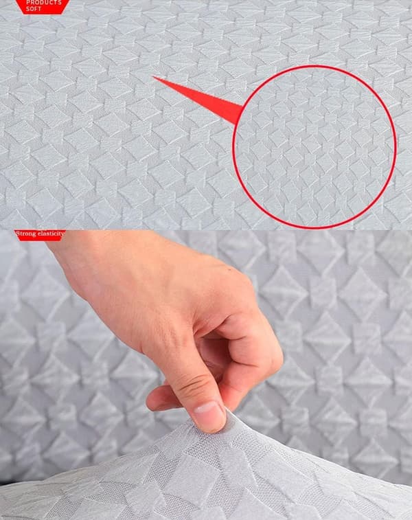Stickat stolsöverdrag, Jacquard Enfärgat Stolsöverdrag Rosa