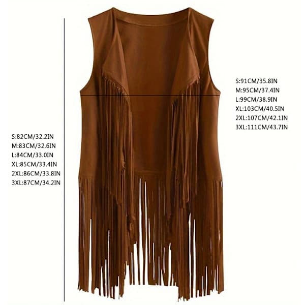 Damtopp med fransar, 70-tals hippie fuskmocka fransjacka kofta, Disco randig linne red 2XL