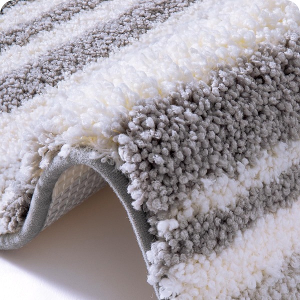 Extra Mjuka och Absorberande Badrumsmattor i Polyester, Halkfria Plyschiga Badrumsmattor, Maskintvättbara, Badmattor för Badrumsgolv, Badkar och Dusch 40*60cm