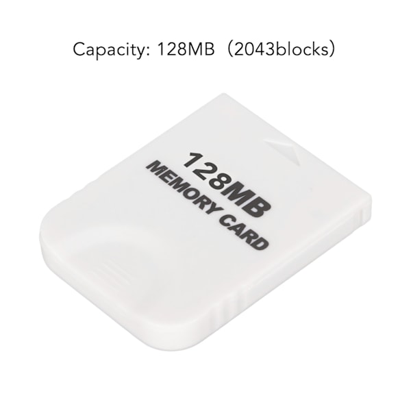 Wii Muistikortti Nopea Plug and Play Valkoinen Pelimuistikortti Pelikonsolitarvikkeille 128MB (2043 lohkoa)