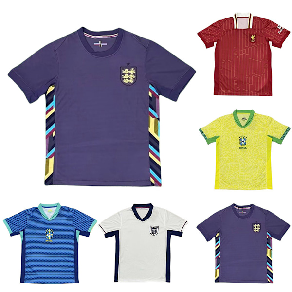 Englands Udebanetrøje 2024 Fodboldtrøje Fodboldfans T-shirt E E L
