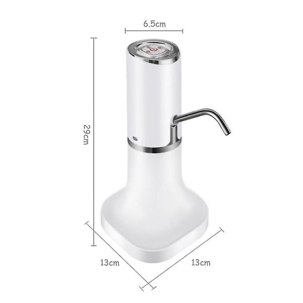 Vattendispenser Bärbar vattenpump Mini-pipvatten Elektrisk pump USB Uppladdningsbar strömbrytare för dricksflaska på flaska Silver