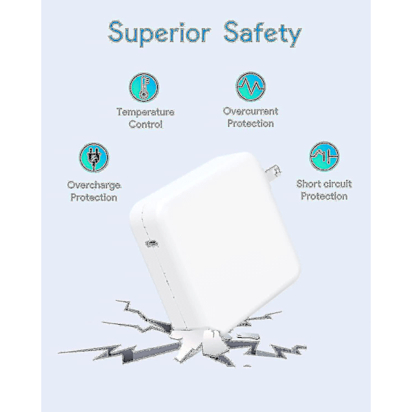 60w Macbook Pro-laddare - Ersättningsladdare 60w L-tips Macbook för gamla Macbook Pro 13 tum - Universell nätadapter kompatibel med Macbook Pro 13 I Y