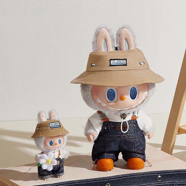 Samlefigur Pop Mart Labubu blindboks 17 cm Plysjdukke Dekorativt Unikt Veskeanheng for Barn Voksne Festgaver