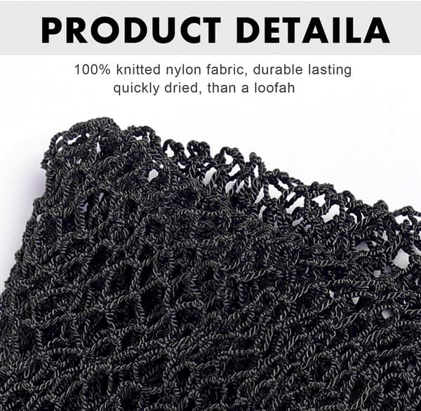 2-pak mesh-svampe, badeskrubber til blødere hud, sort Black 30*80cm