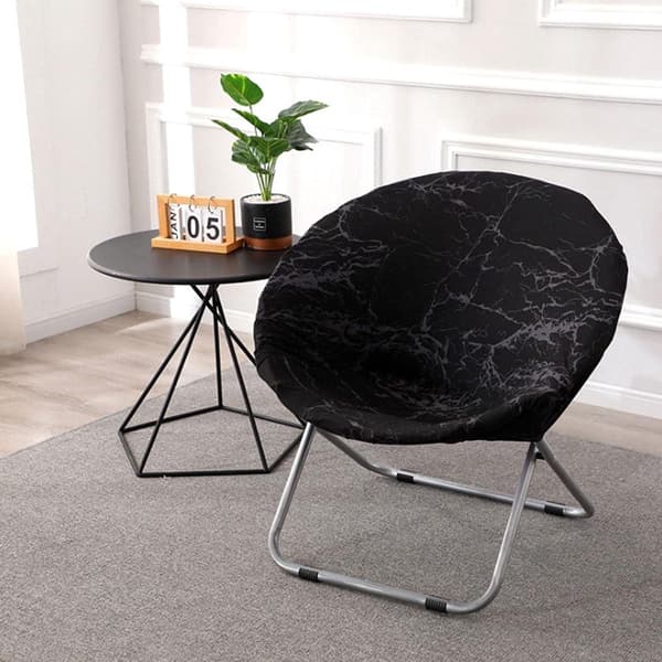 Stolsöverdrag - Runt vikbart Måne Sol Elegant Stretch Stolsöverdrag - Stretch Slab Stolsöverdrag