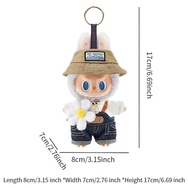 Samlarfigur Pop Mart Labubu blind box 17 cm Plyschdocka Dekorativ Unik Väskhänge för Barn Vuxna Party Favörer