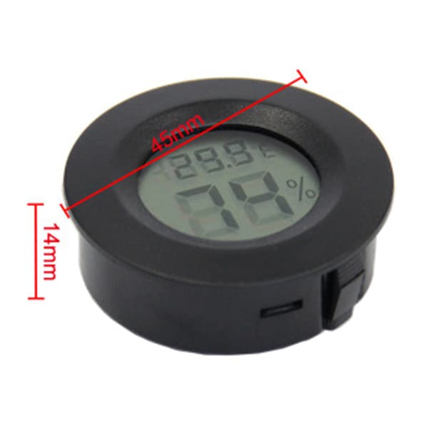 2-pakning Mini Hygrometer Termometer Digital LCD-skjerm