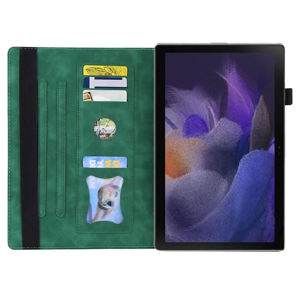 Læretui med sømmer for Samsung Galaxy Tab A9+ Green