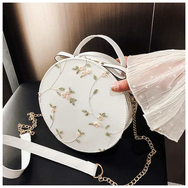 Runde Håndvesker Crossbody Vesker HVIT White