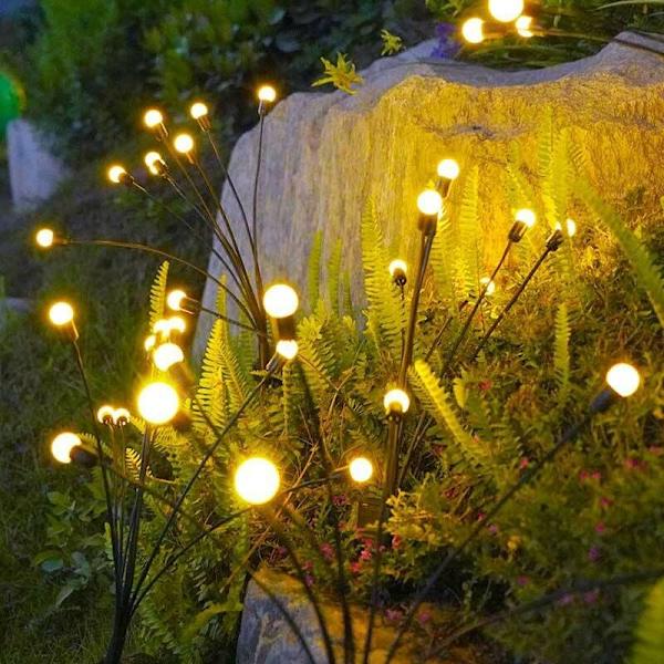 Vanntett Firefly-formet solcellelampe LED utendørs hagedekorasjon