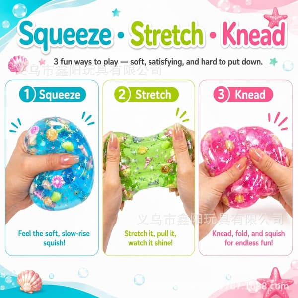 Squishy Blå Kub Socker Stressboll Fidgetleksak, Snäckskal, Iskub Socker Stresslindrande Boll för Ångest Purple