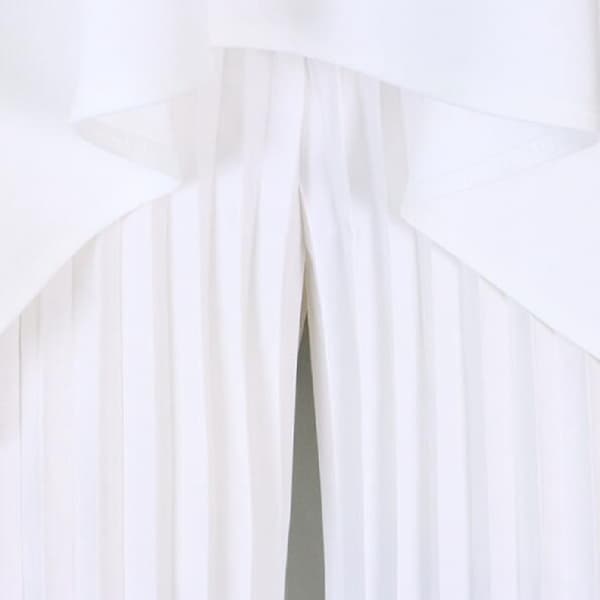 Sommarmode Rygglösa vida benbyxor Vit White 3XL