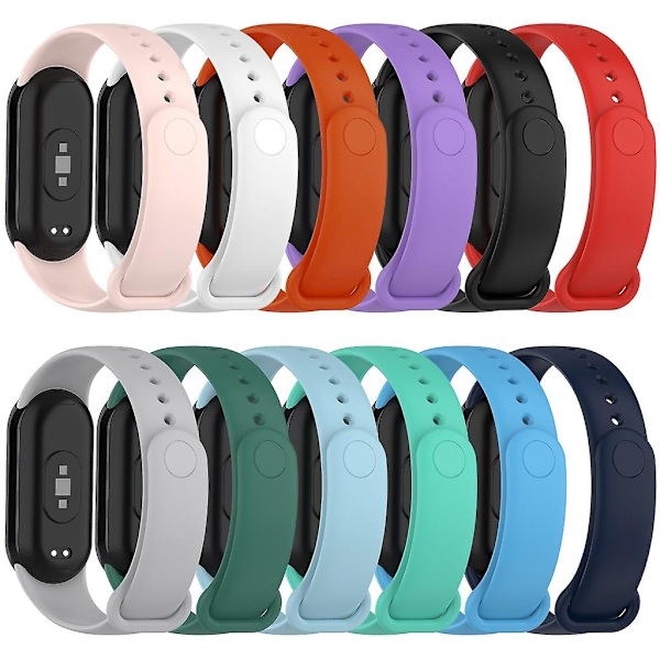 Justerbart silikonarmband för Mi Band 8 Smartwatch Armband Bältesögla Gray