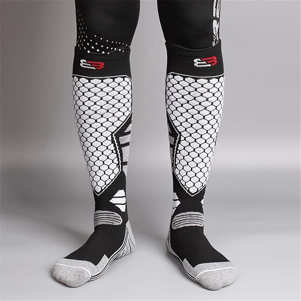Unisex vinterskisokker - Strikkede tykke varme vandresokker til snowboarding bjergbestigning efterår/vinter blå Men Blue One Size