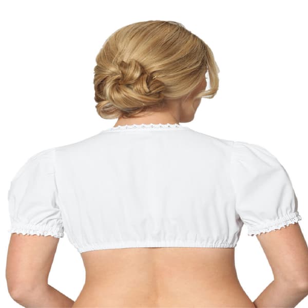 Dame Oktoberfest Bayersk Dirndl Bluse Skjorte, Hvid Tysk Ølfestival Kostume Top, Traditionel Bayersk Bondebluse til Fest S