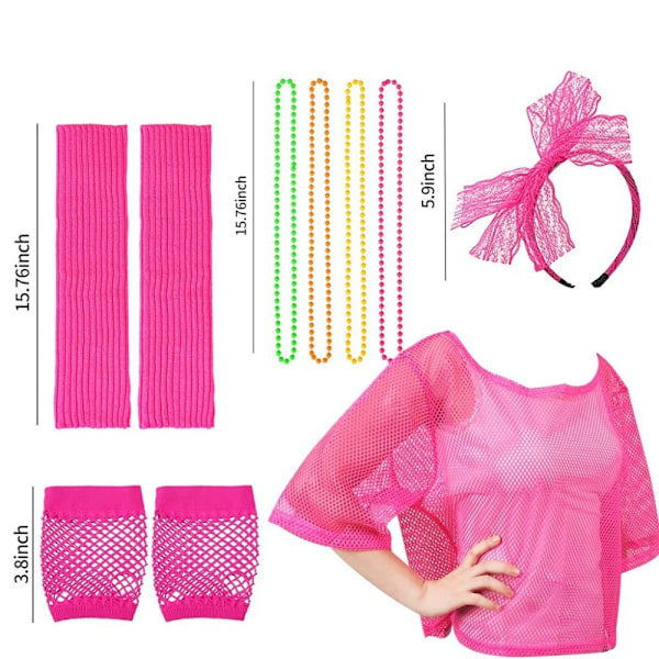 Verkkopaita Setti 80-luvun asustesarja SET M Musta Black M