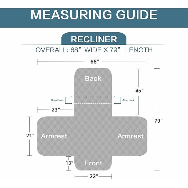 Vattentät vilstol Stolöverdrag för fåtöljer Liggstol Stolöverdrag Läder Fåtölj Stolsöverdrag Husdjursskydd, stoppad med halkfri rem (vilstol
