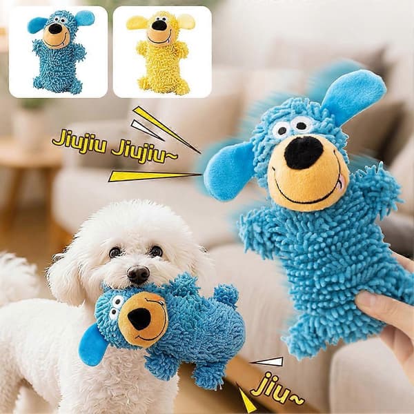 Small Medium Dog Teething Toy with Built-in Squeaker, Indestructible Dog Toy to Keep Them Busy