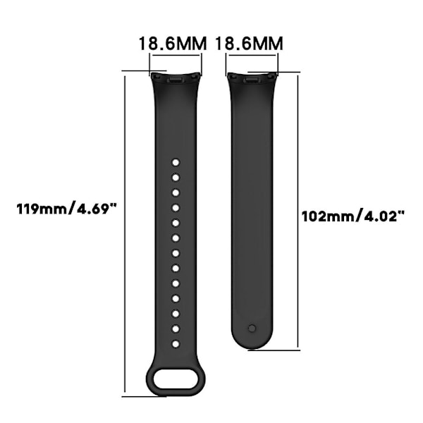 Justerbar silikonrem for Mi Band 8 Smartwatch Armbånd Armbånd Beltehempe Pink