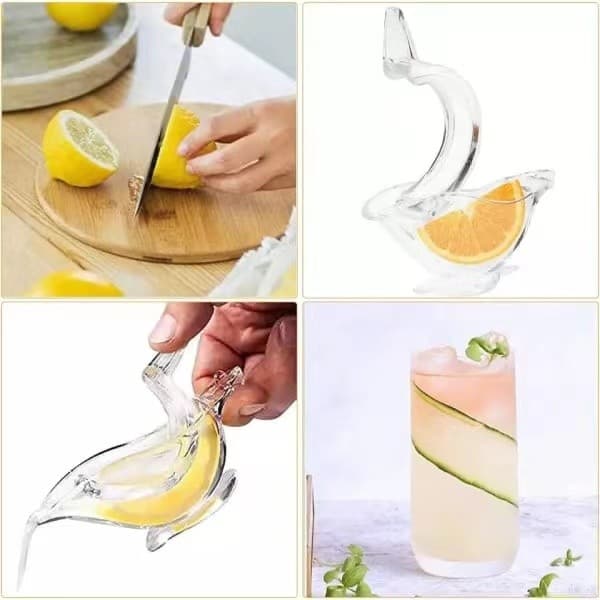 Akryl fågel citronpress citronfruktpress med hällpip 1pcs