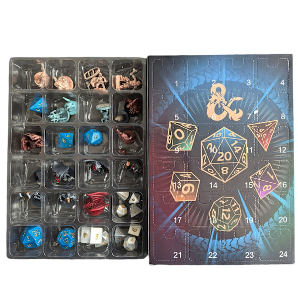 2024 Nytt Dungeons & Dragons Adventskalender, 24 st julkalender Blind Box-gåvor, julklappar till barn yy