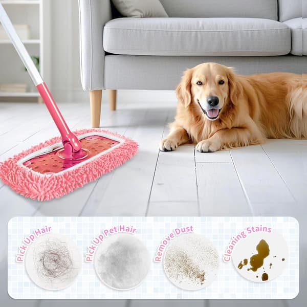 8-pak genanvendelige moppepuder kompatible med Swiffer Sweeper, mikrofiber chenille vaskbar green