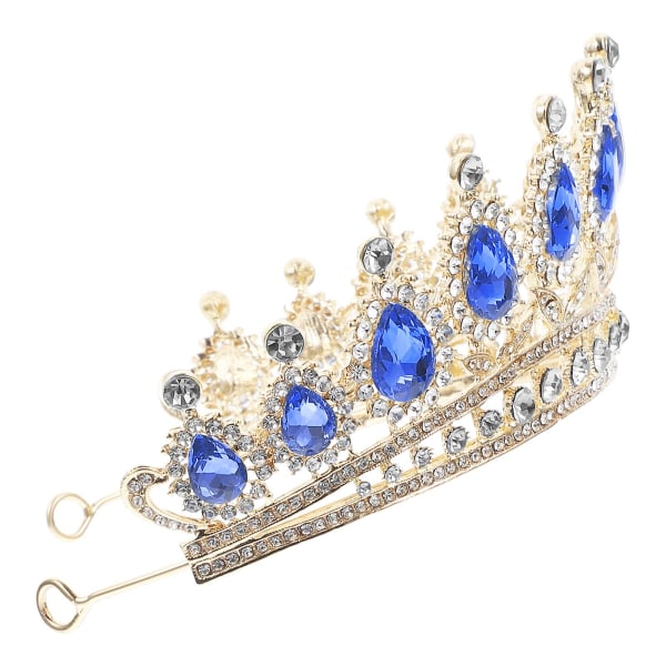 1 st Crystal Pannband Delikat Crown Charmiga brudfee hår smycken (blå) Blue