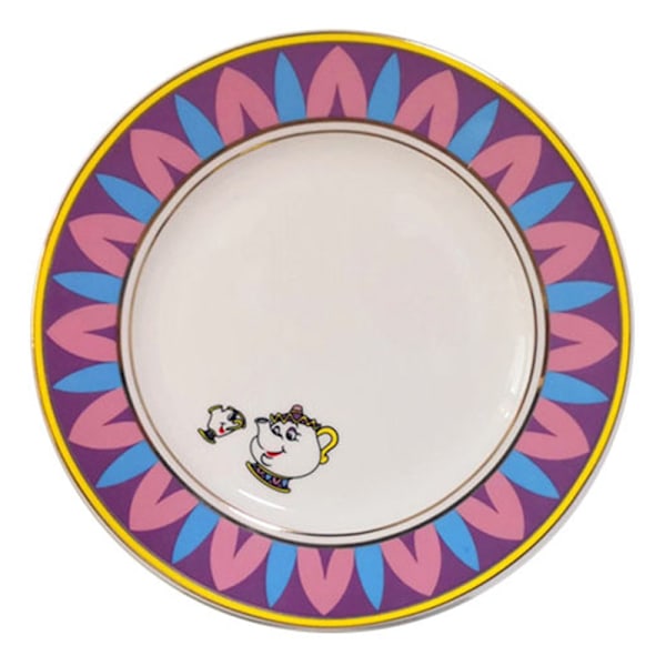 Tecknad Ny Skönheten och Odjuret Tekanna Mugg Tekanna Mugg Ett Set Härlig & Kopp Set Tekanna Mugg Födelsedagspresent 20cm Plate