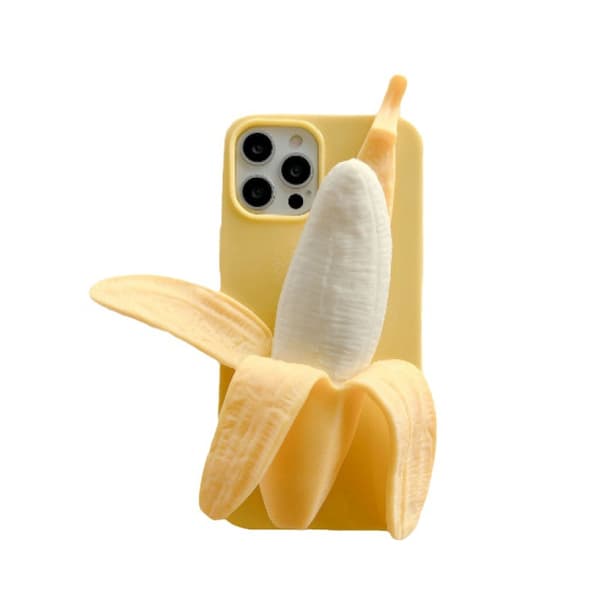 3D Banan Klemme Stressaflastende Beskyttelsescover til iPhone iphone12PRO MAX