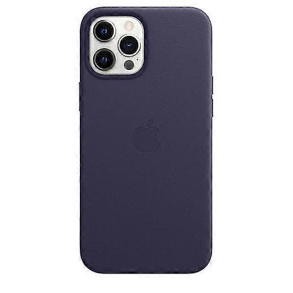Läderfodral för iPhone 12 Pro Max Läderfodral med Magsafe-Xin Deep Violet