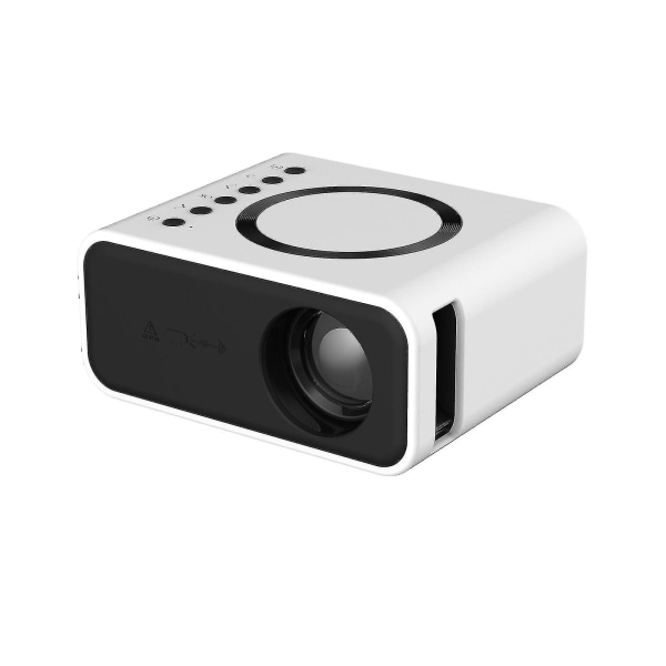 4K Projektor 7500 Lumen 1080p 3D LED Mini WiFi Video Hjemmekino White