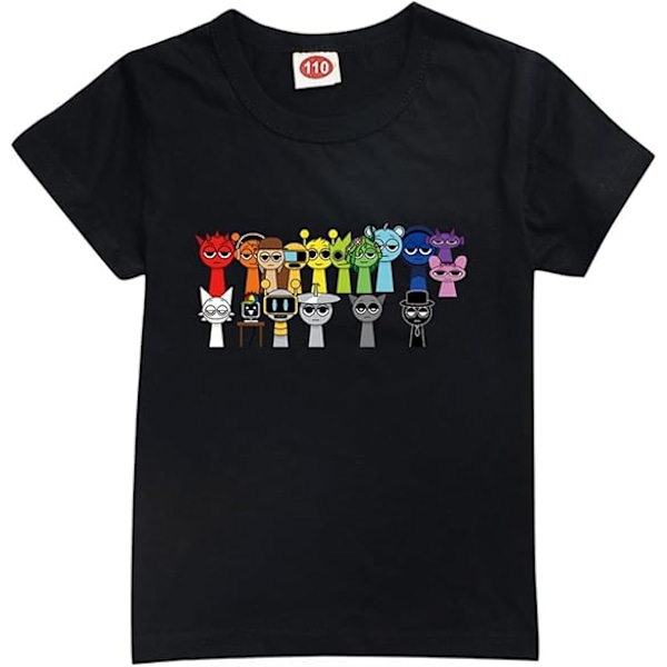T-paita pojille lapsille  paita faneille lahja hahmo painetut taaperoiden t-paidat  Merch Opiskelijatoppeja Musta Black 100cm