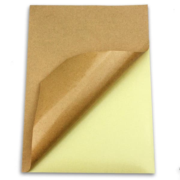50 ark A4 selvklæbende kraftpapir, printbart kraftpapir