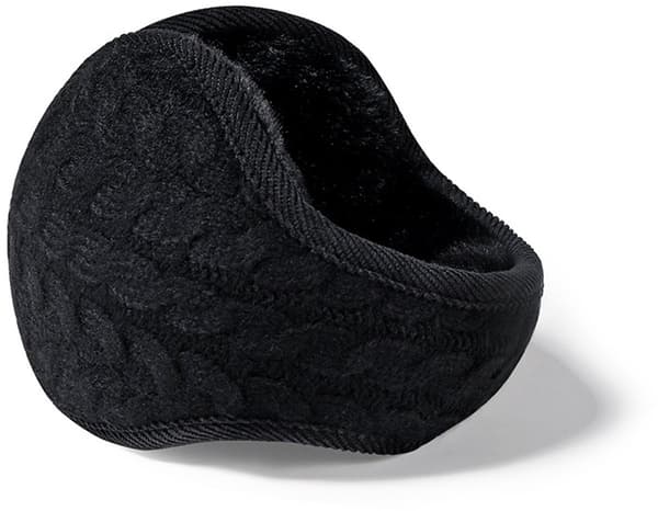 Varme ørevarmere til voksne - Fleece, foldbare, unisex - Sort - Perfekt til udendørs aktiviteter