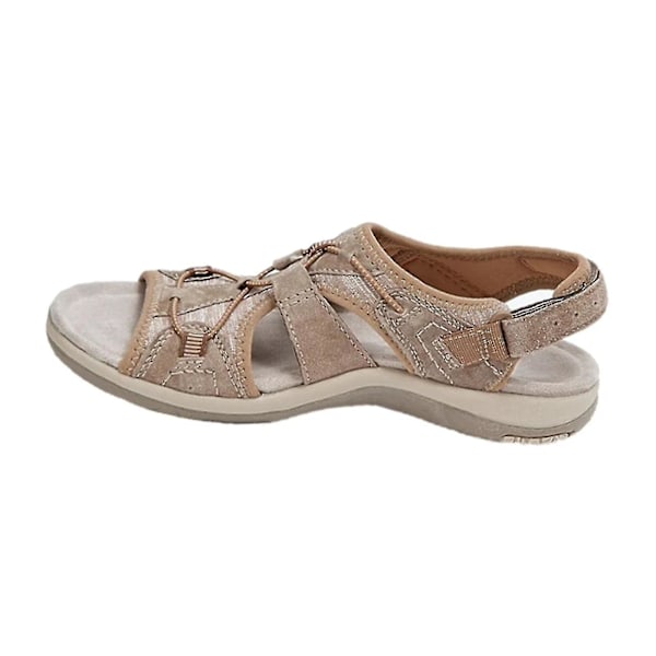 Erittäin Mukavat Sandaalit Naisille Kesä Rantakengät Jalkaholvituki Khaki Khaki Khaki 40