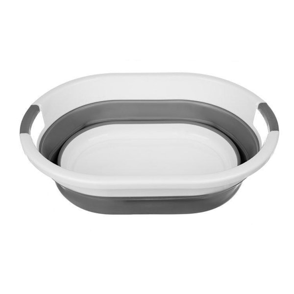 Hopfällbar Tvättkorg / Balja - Vikbar Korg 25L grå Grey