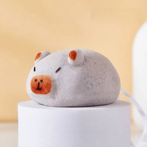 Capybara-formad badboll, lättskummande skrubb, kroppsskrubber, bekväm och skonsam mot huden, 2 st. Pink