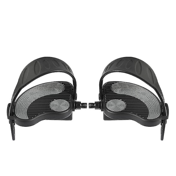 Motionscykelpedaler med stropper - 1 par motionscykelpedaler reservedele 1/2